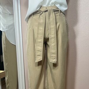 Lauren Ralph Lauren Paperbag Waist Khaki Pants
